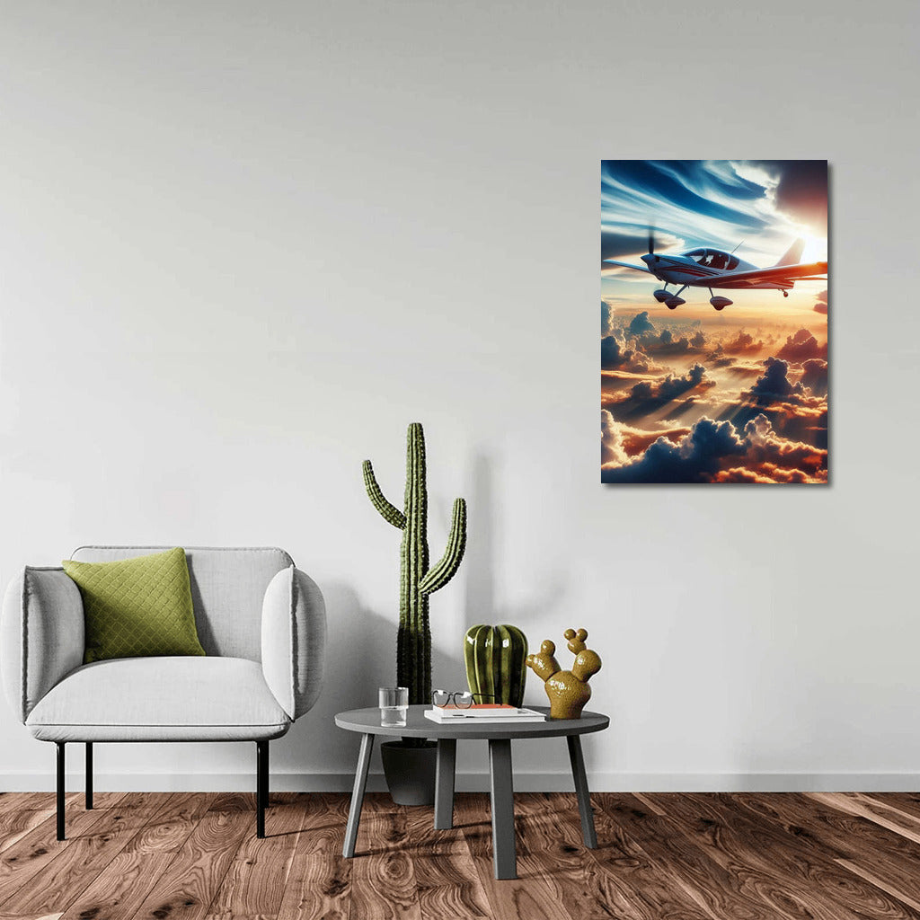 Light Aircraft in the Clouds: Flight Above the Horizon