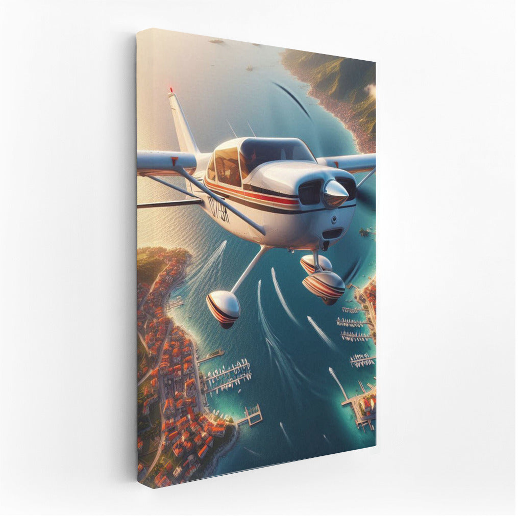 Light Sport Aircraft Flight Over the Coast: Freedom in the Skies