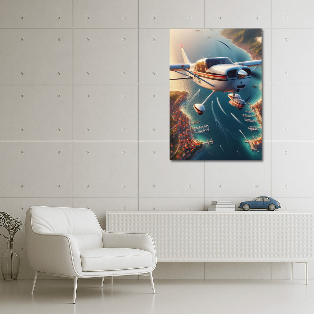 Light Sport Aircraft Flight Over the Coast: Freedom in the Skies