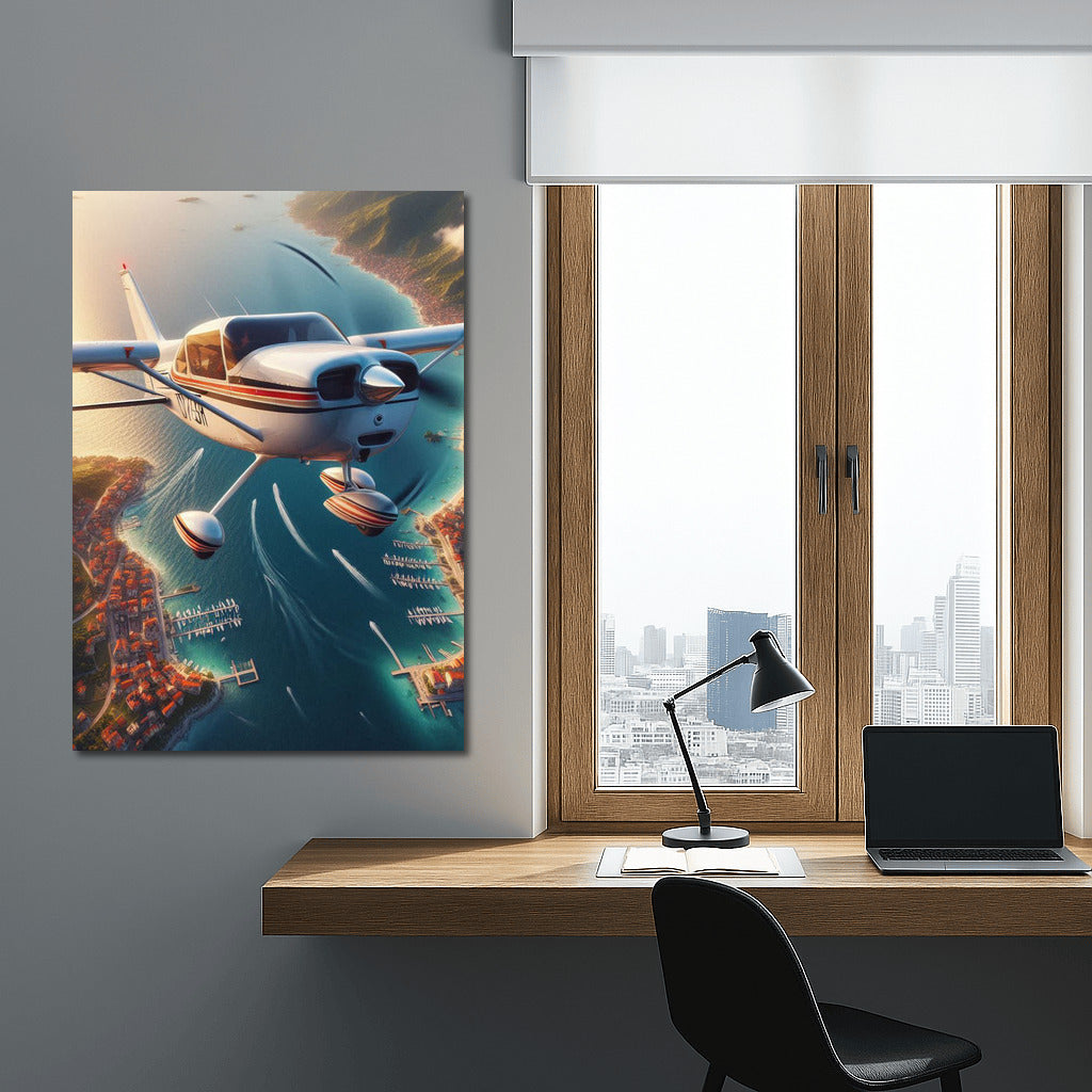 Light Sport Aircraft Flight Over the Coast: Freedom in the Skies