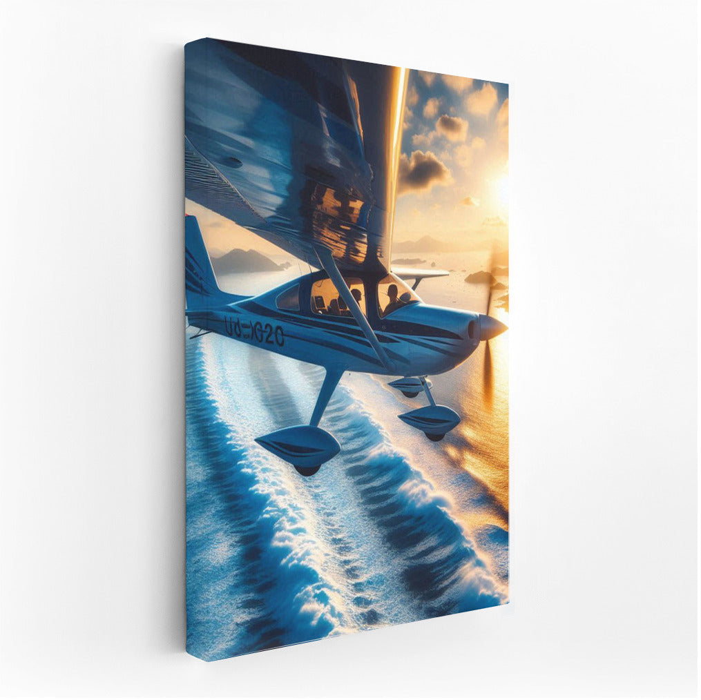 Sunset Flight: Light Aircraft in the Skies