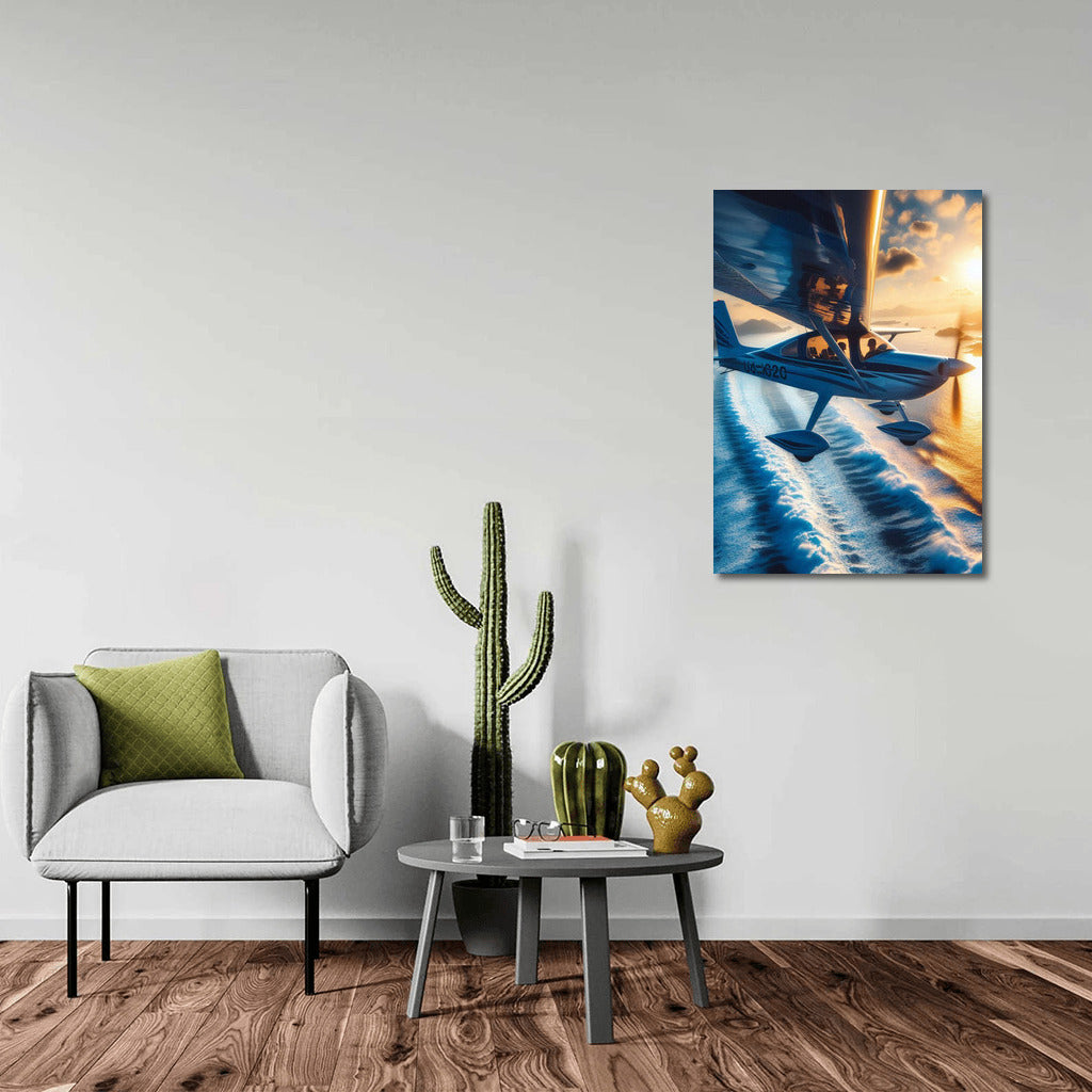 Sunset Flight: Light Aircraft in the Skies