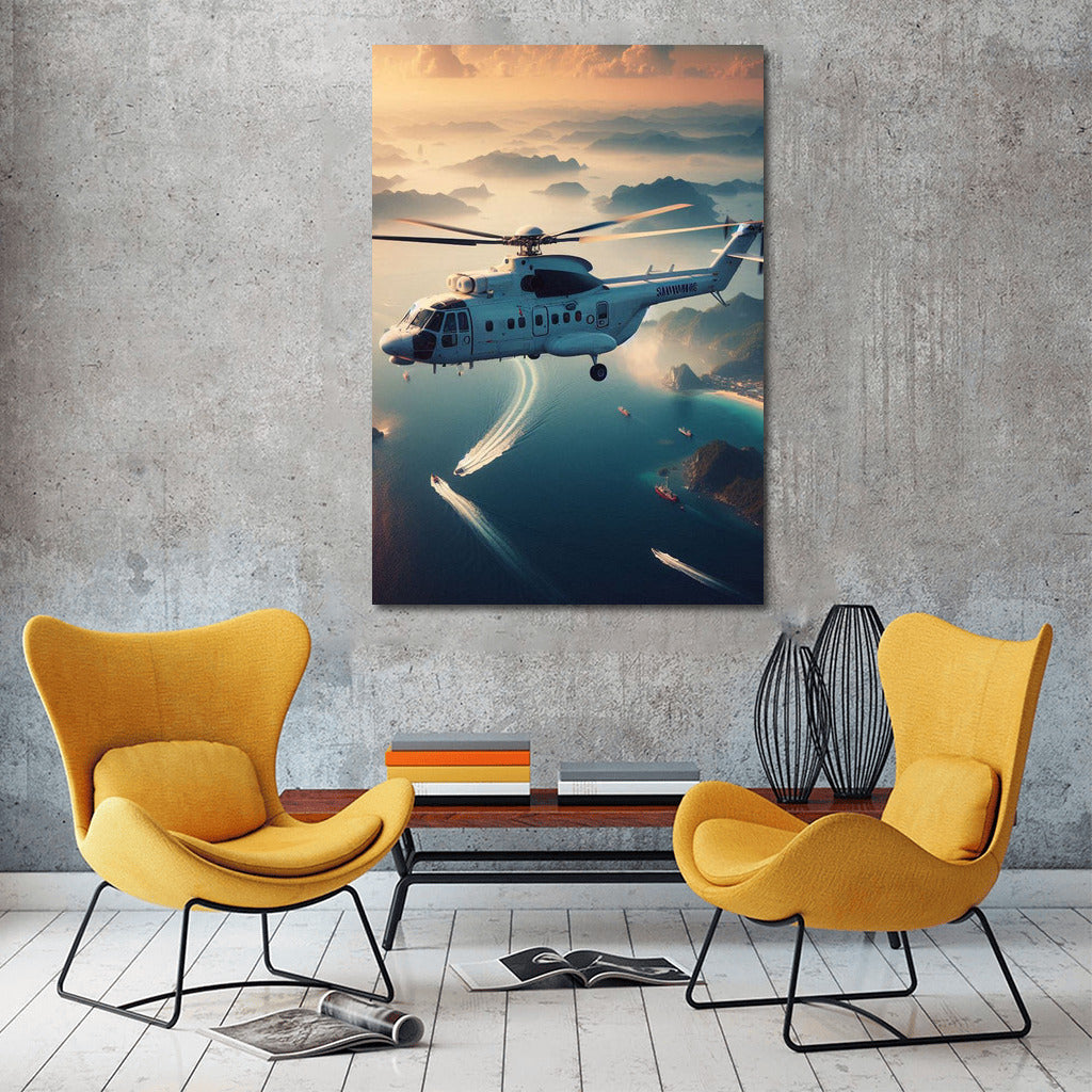 Helicopter over the Ocean: The Magic of the Sea