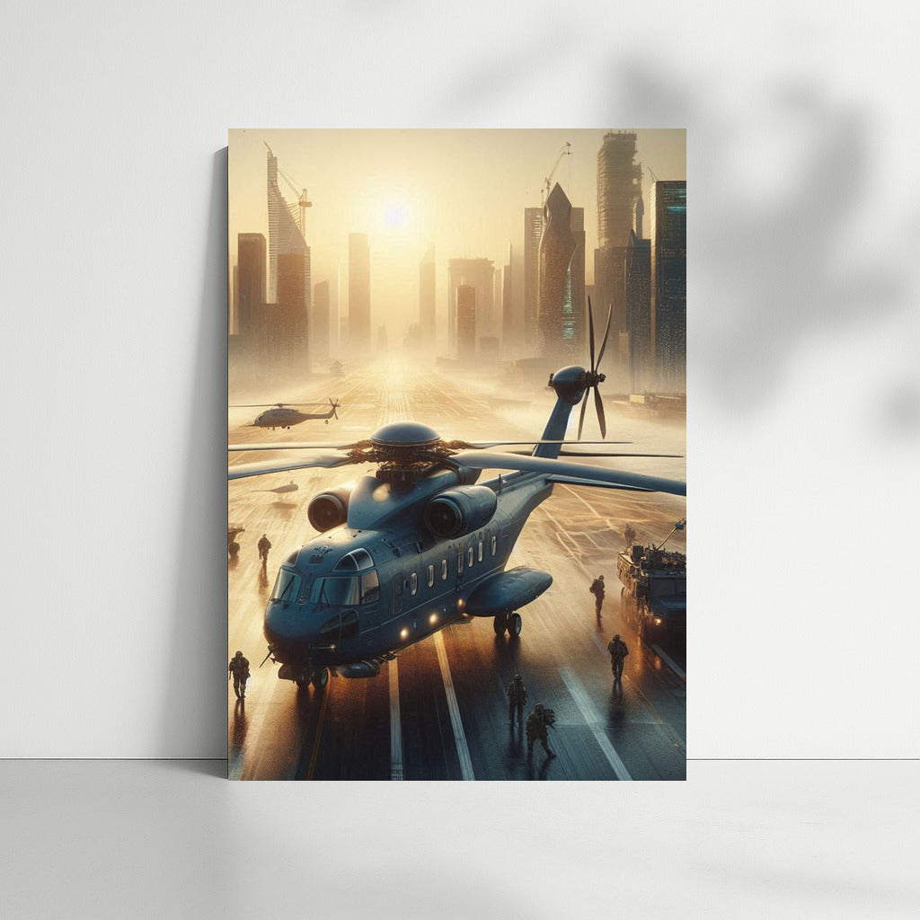 Marine Helicopters at Dawn: City Port Adventures