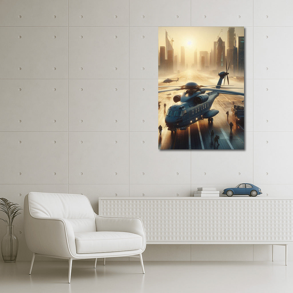 Marine Helicopters at Dawn: City Port Adventures