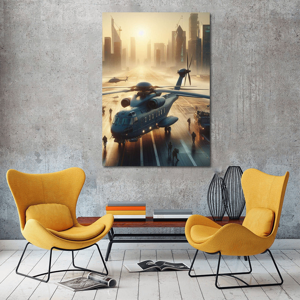 Marine Helicopters at Dawn: City Port Adventures