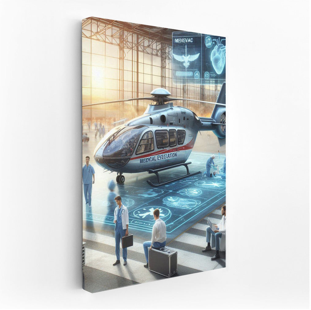 Medevac Helicopter at the Airport: Speed and Precision of Medical Evacuation