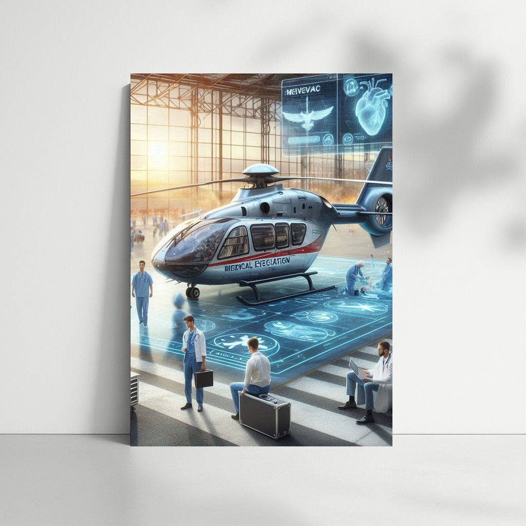 Medevac Helicopter at the Airport: Speed and Precision of Medical Evacuation