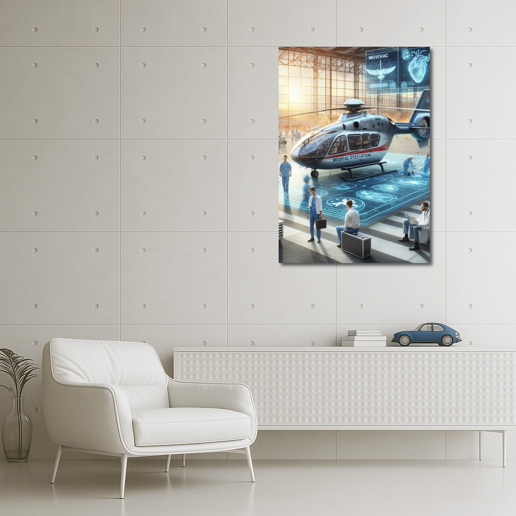 Medevac Helicopter at the Airport: Speed and Precision of Medical Evacuation