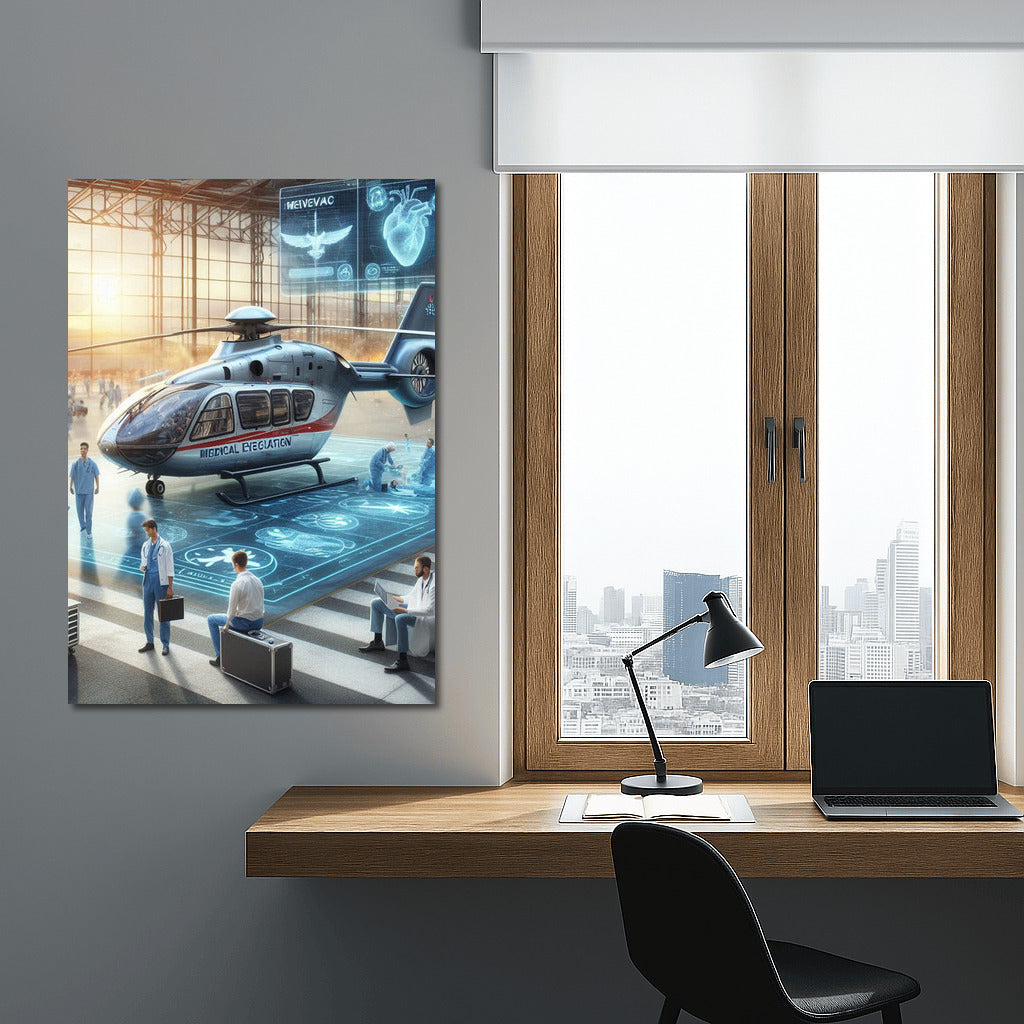 Medevac Helicopter at the Airport: Speed and Precision of Medical Evacuation