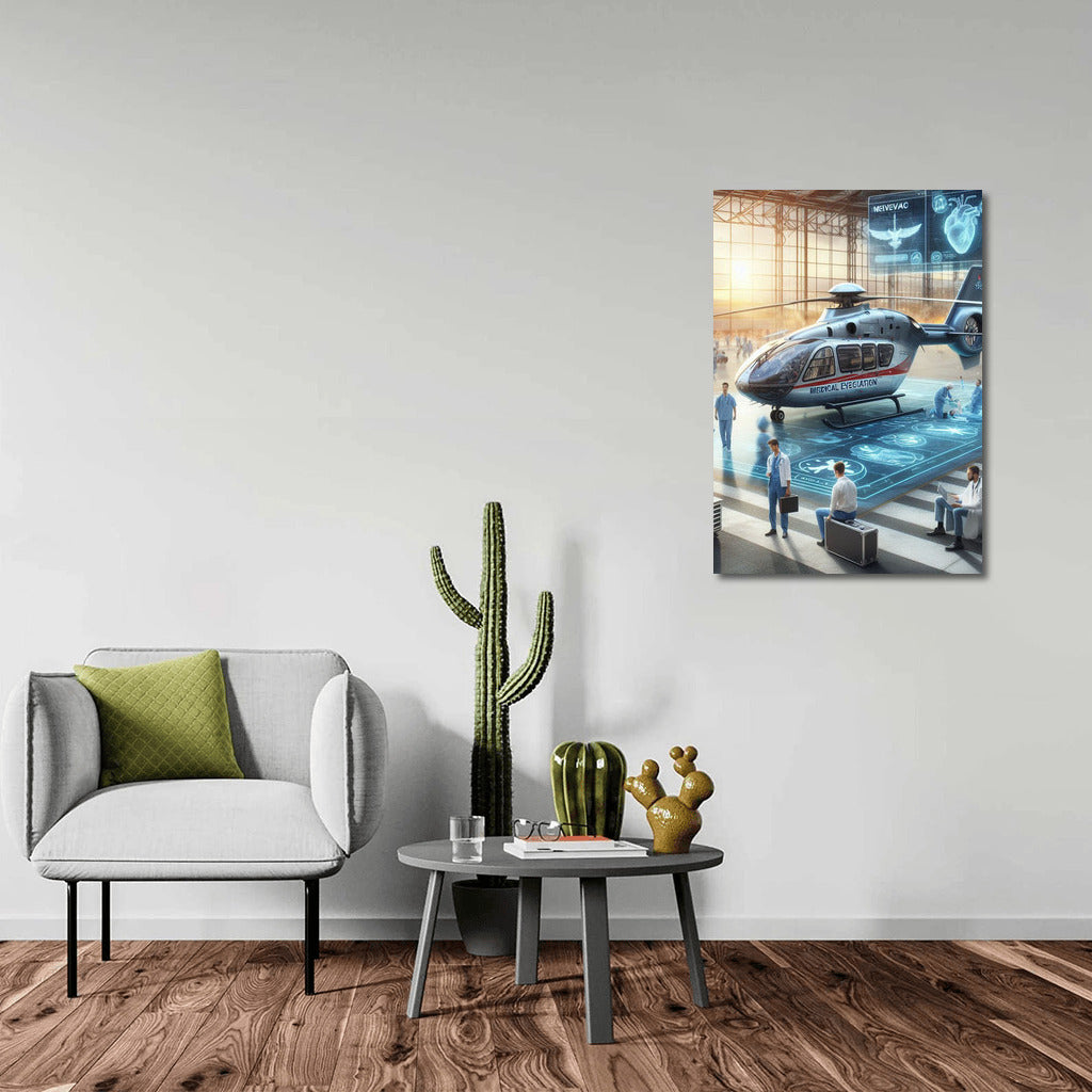 Medevac Helicopter at the Airport: Speed and Precision of Medical Evacuation