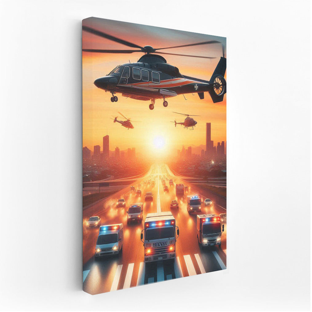 Sunset Medivac Mission: Helicopters on the Runway