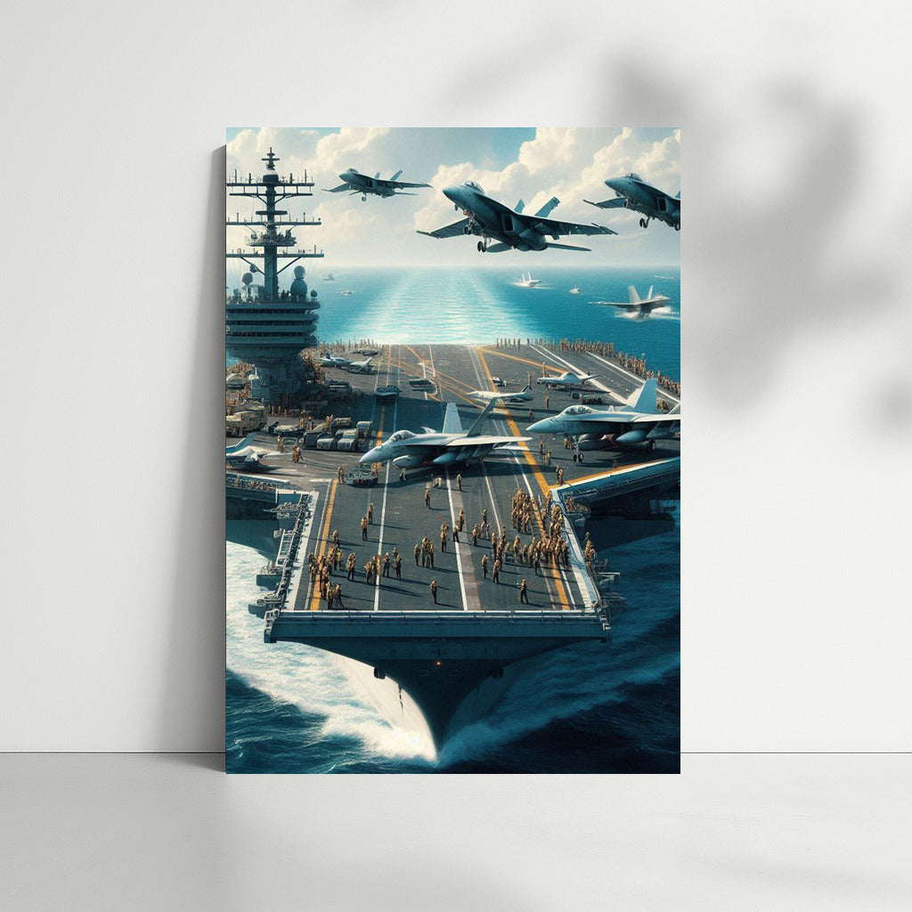 Ocean Power: Warplanes and Aircraft Carrier in Dynamics