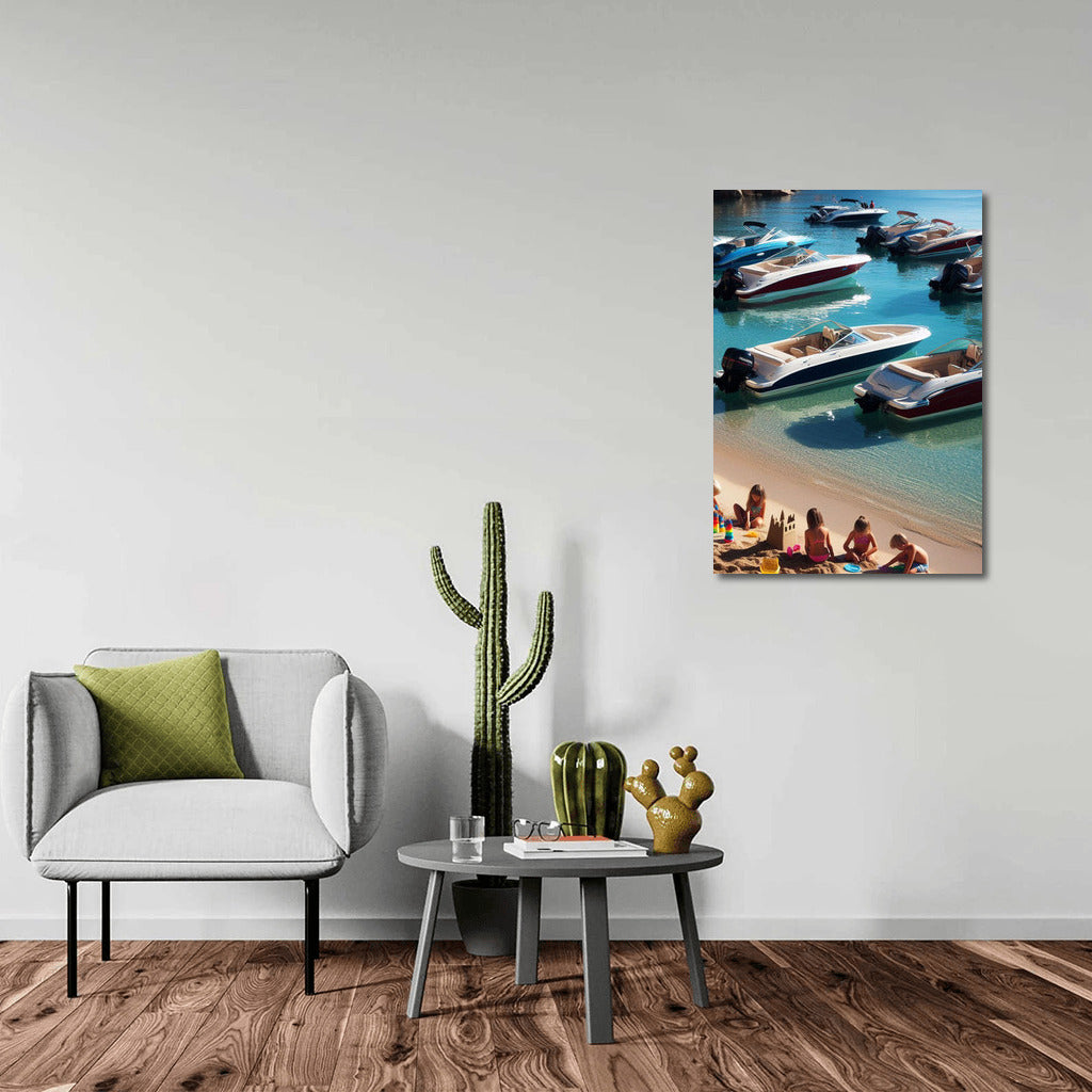 Motorboats Beach 3: Motorboats on a Calm Beach for Dreamers