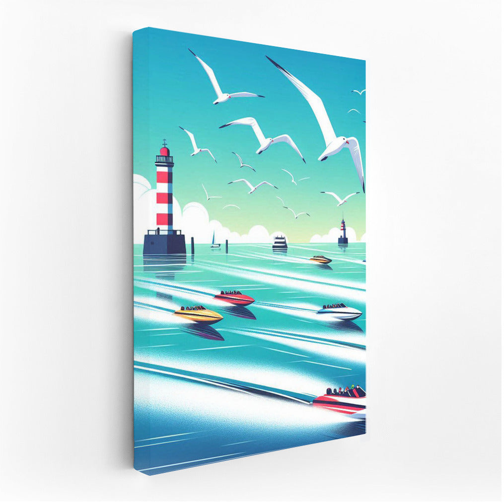 Sea Freedom: Boats at the Lighthouse