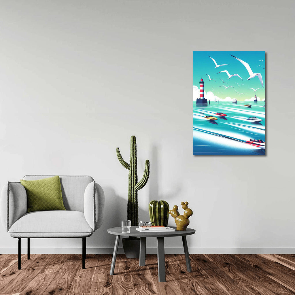 Sea Freedom: Boats at the Lighthouse