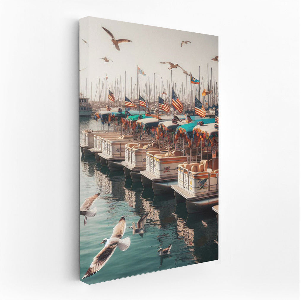Pontoons Harbor: Summer Colors and Sailing Dreams