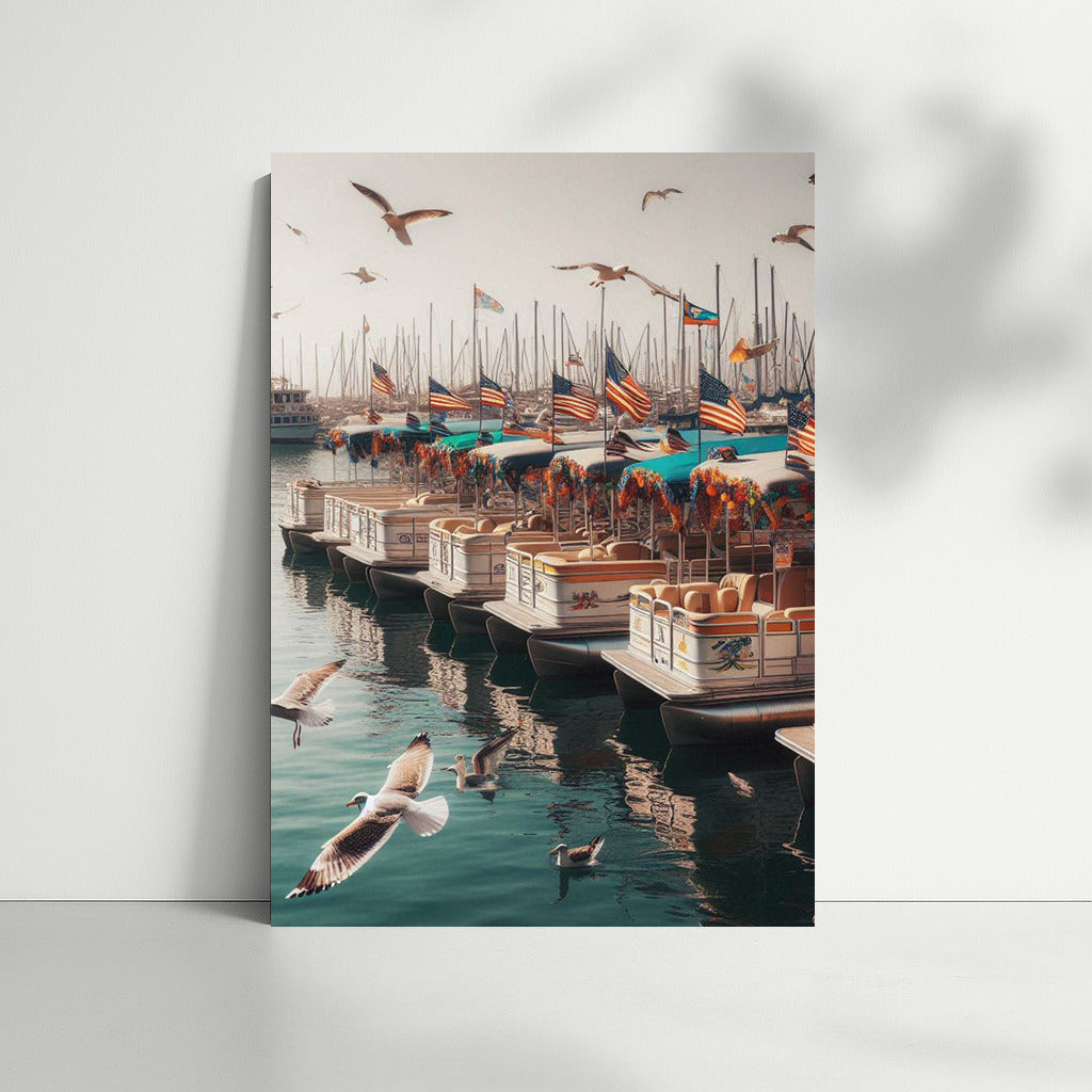 Pontoons Harbor: Summer Colors and Sailing Dreams