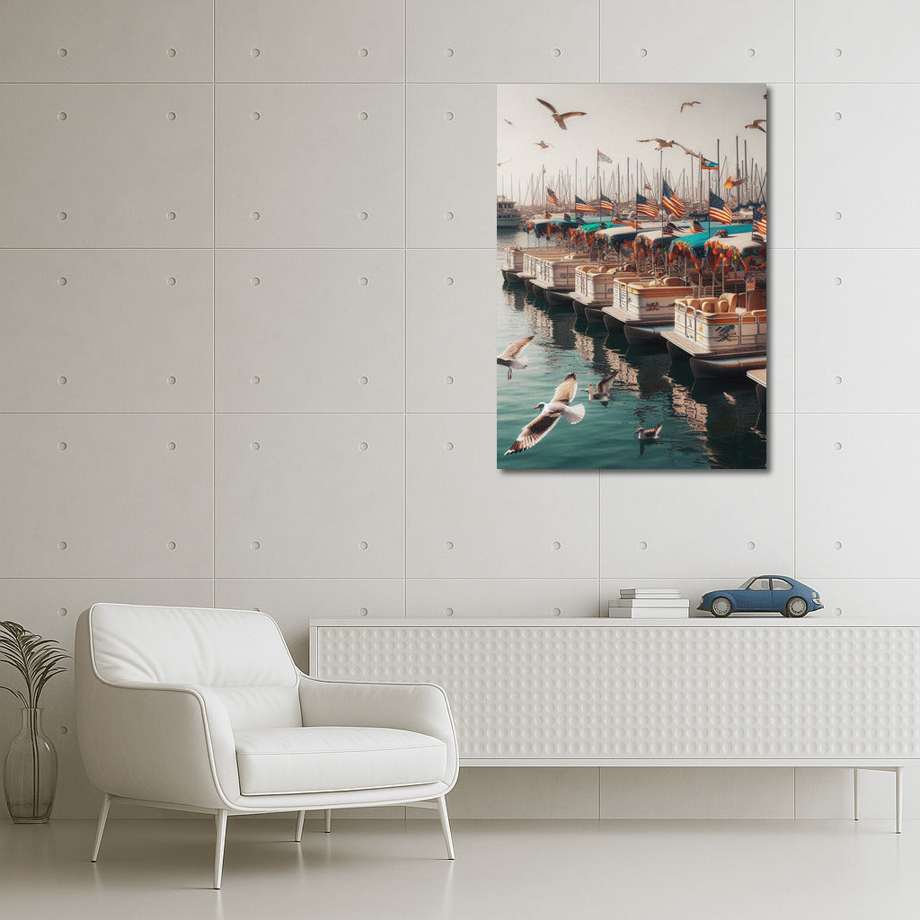 Pontoons Harbor: Summer Colors and Sailing Dreams