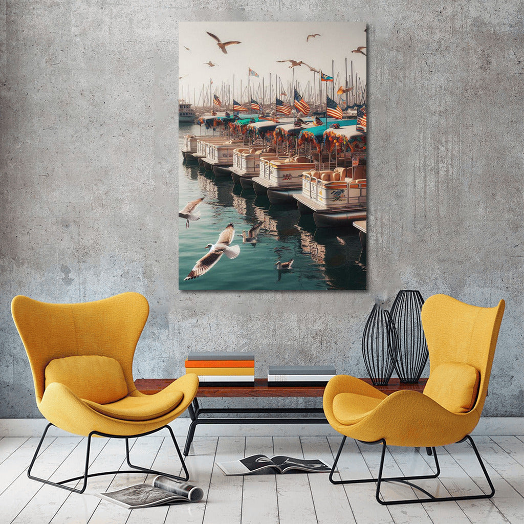 Pontoons Harbor: Summer Colors and Sailing Dreams