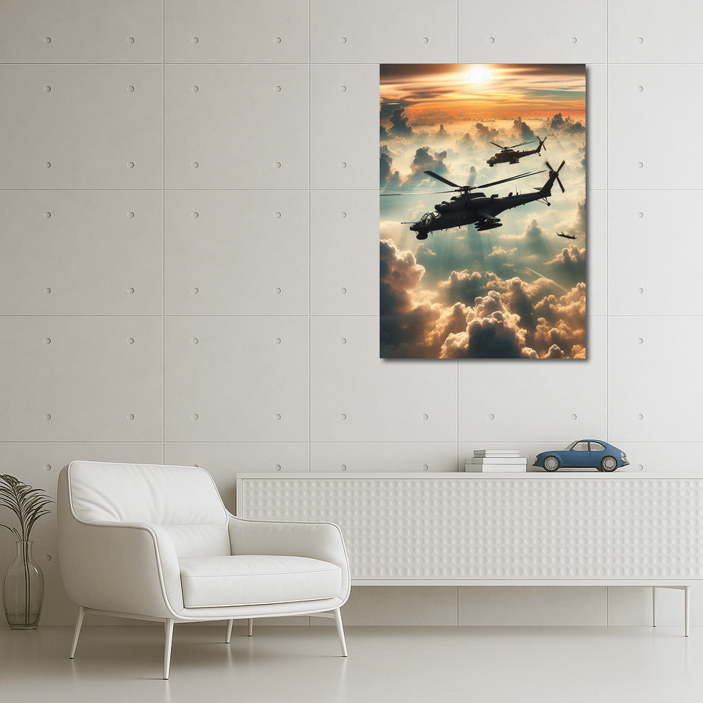 Reconnaissance Helicopters in the Clouds: The Magic of the Sky on Your Wall