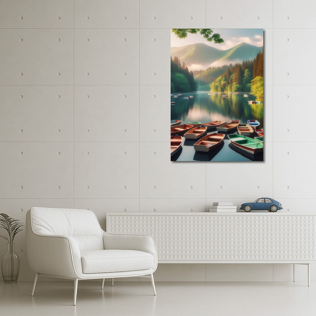 Quiet Harbor: Boats on the Lake for Comfort and Relaxation