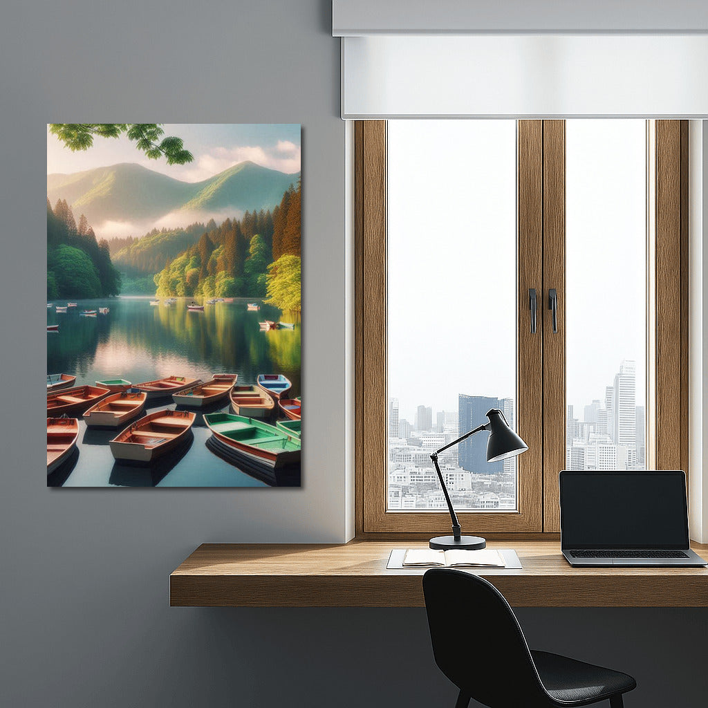 Quiet Harbor: Boats on the Lake for Comfort and Relaxation