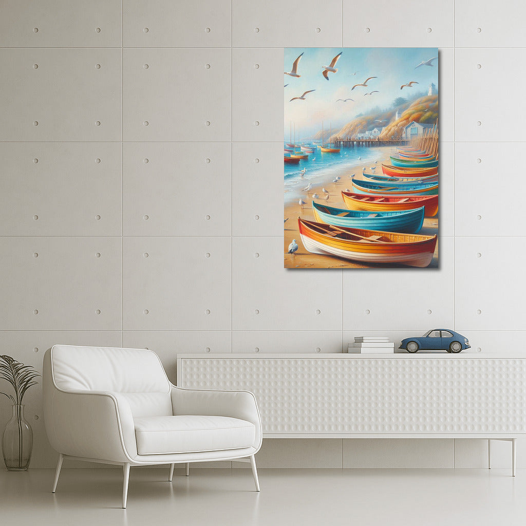 Bright Boats by the Sea: Peace and Picturesqueness