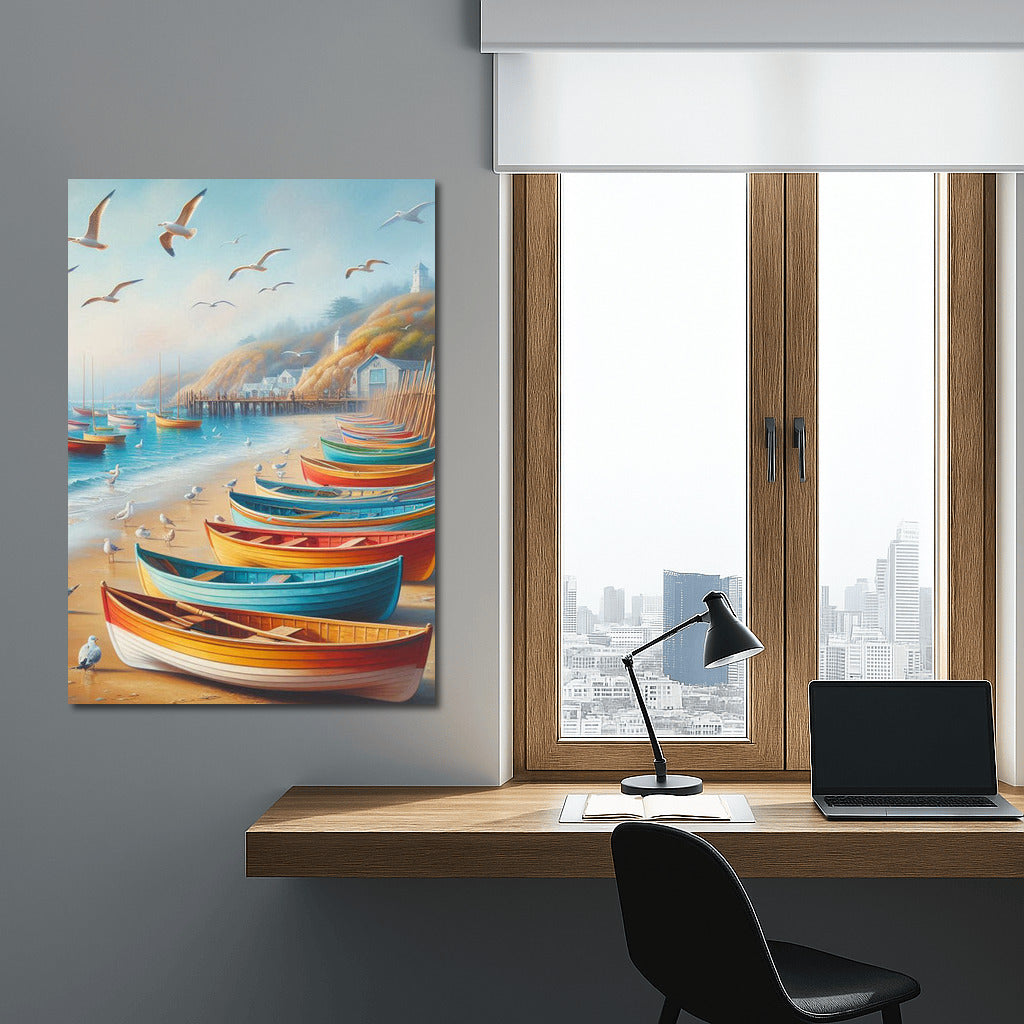 Bright Boats by the Sea: Peace and Picturesqueness