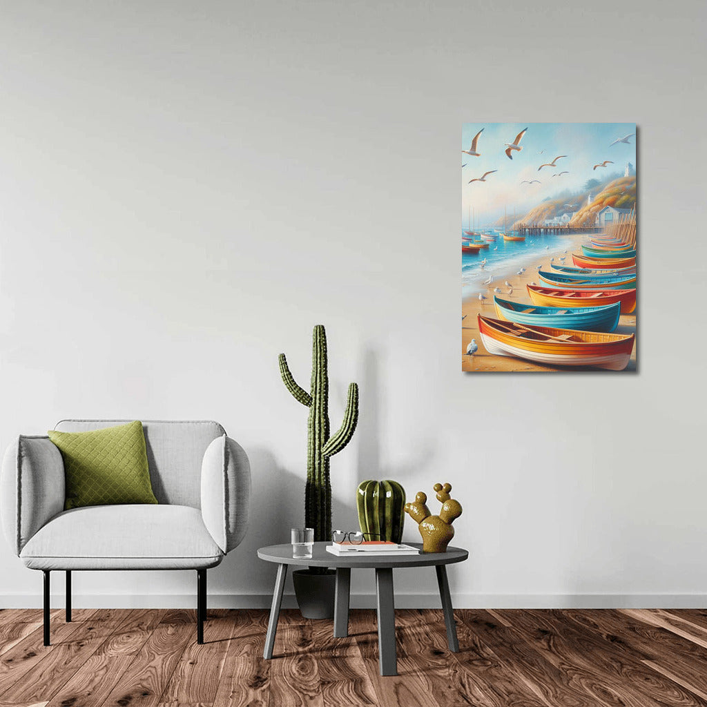 Bright Boats by the Sea: Peace and Picturesqueness