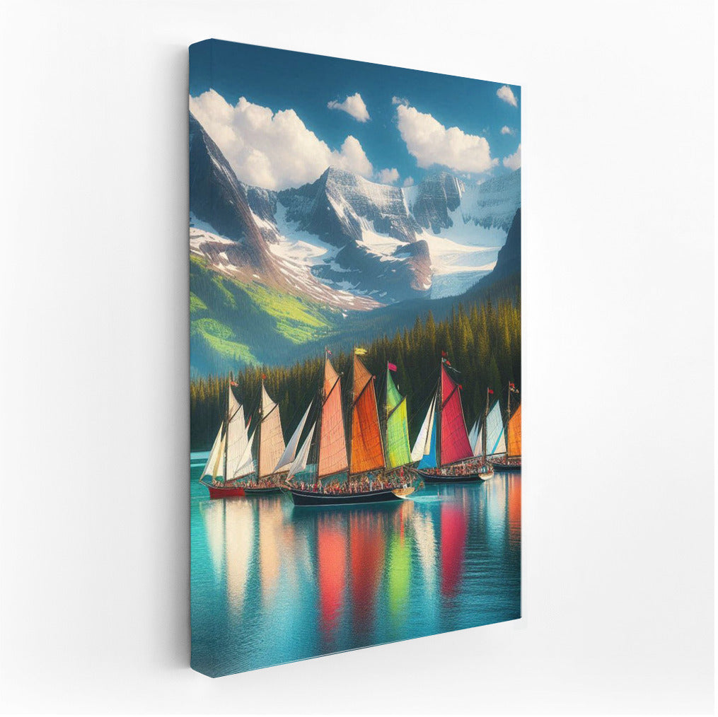 Coloured Schooners at the Majestic Mountains: Adventure in the Mountains