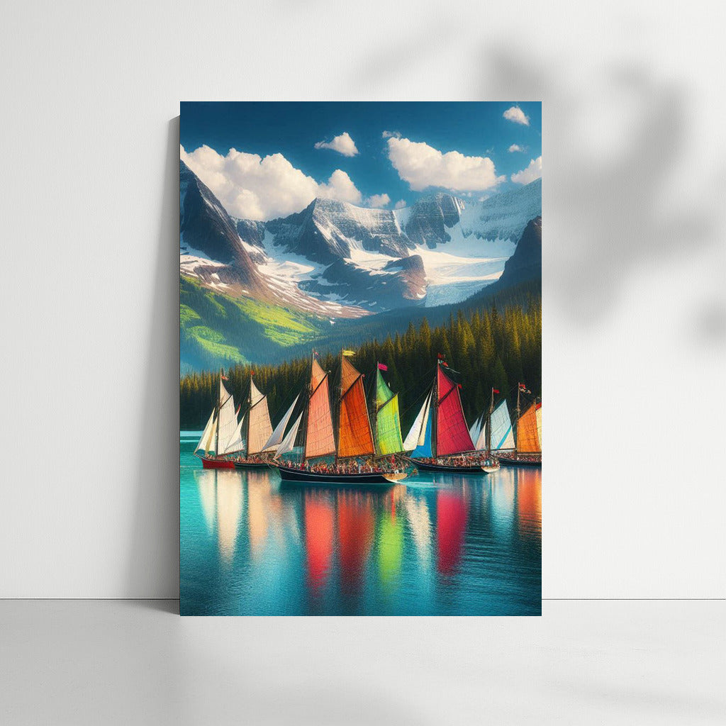 Coloured Schooners at the Majestic Mountains: Adventure in the Mountains