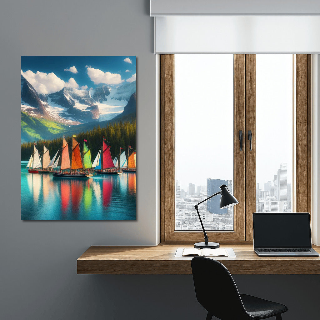 Coloured Schooners at the Majestic Mountains: Adventure in the Mountains