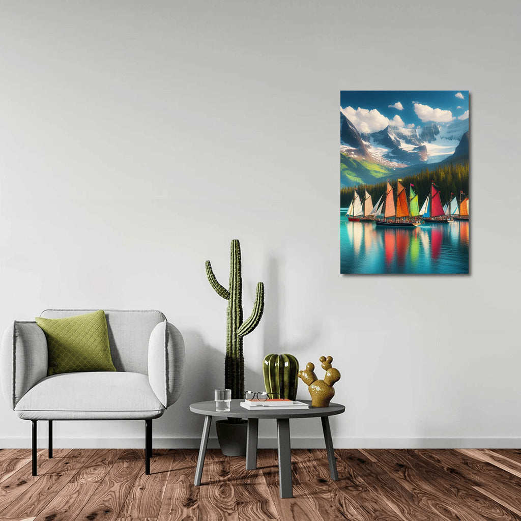 Coloured Schooners at the Majestic Mountains: Adventure in the Mountains