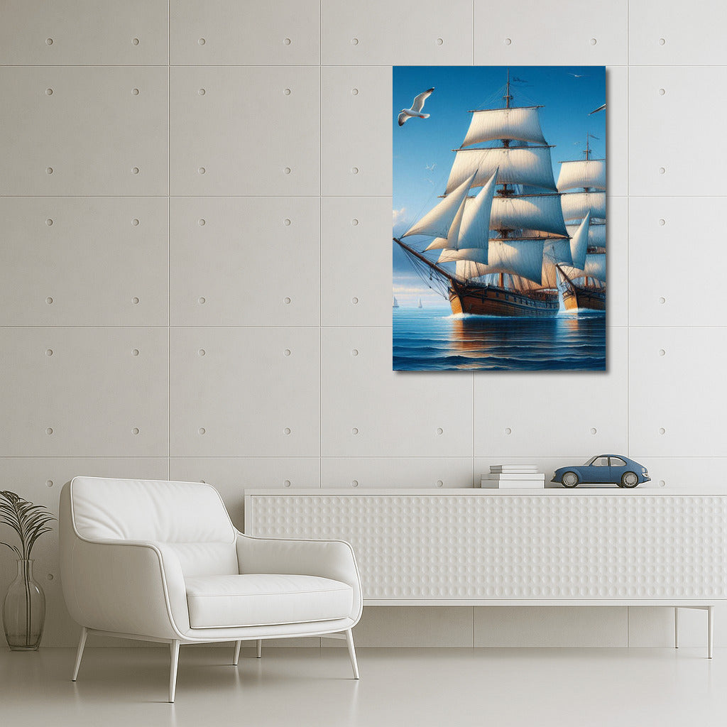 Sailboats on the Sea Surface: Schooners on the Water 3