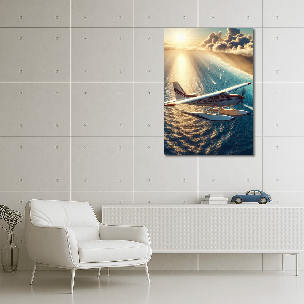 Freedom in Flight: Seaplane over the Endless Ocean