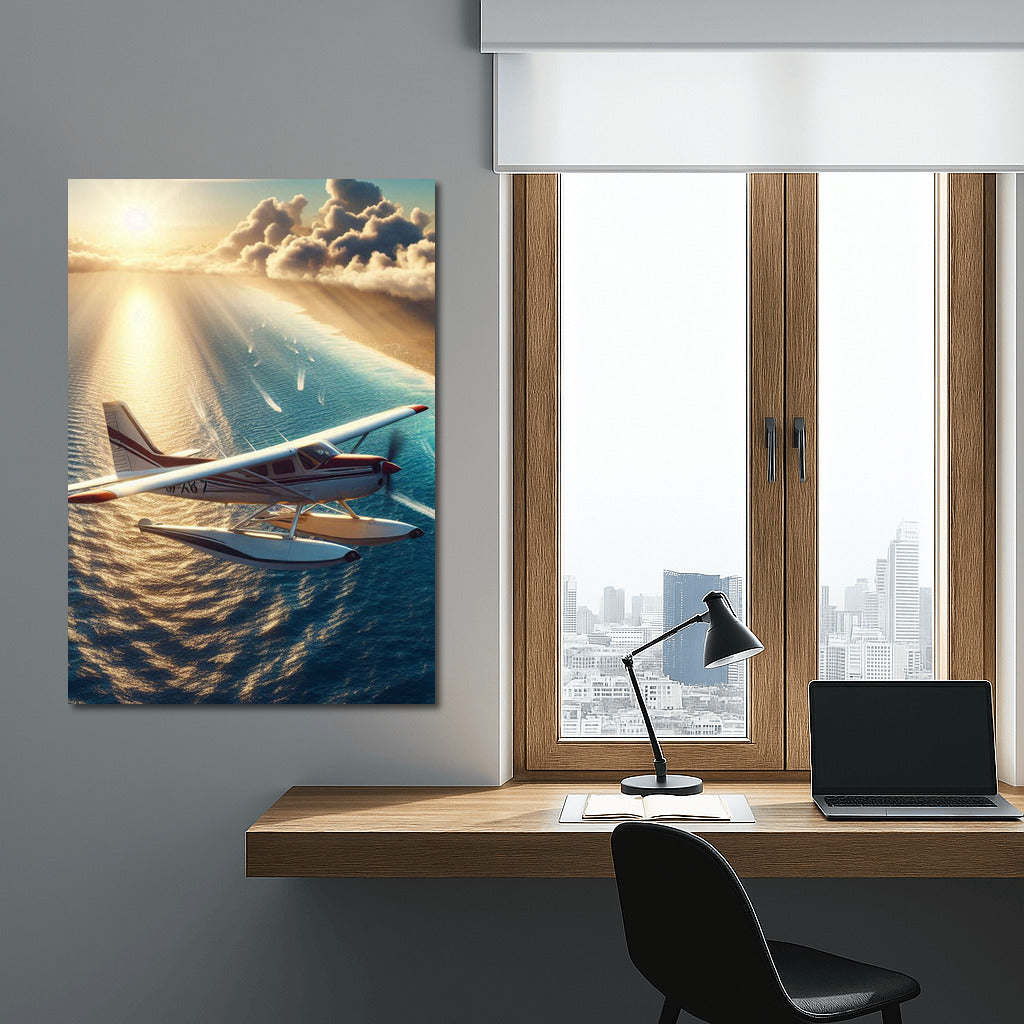 Freedom in Flight: Seaplane over the Endless Ocean