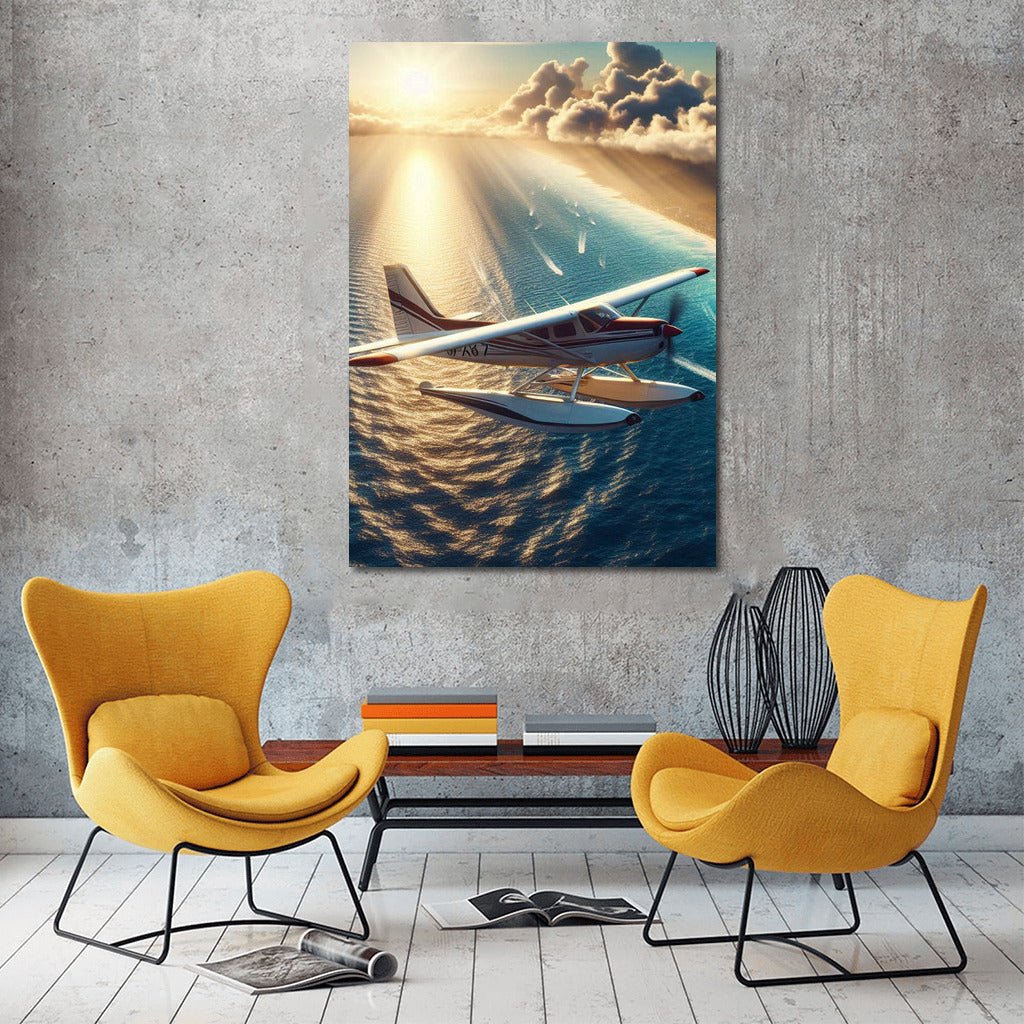 Freedom in Flight: Seaplane over the Endless Ocean