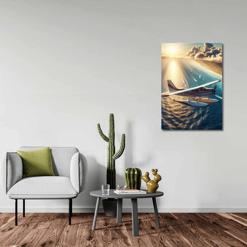 Freedom in Flight: Seaplane over the Endless Ocean