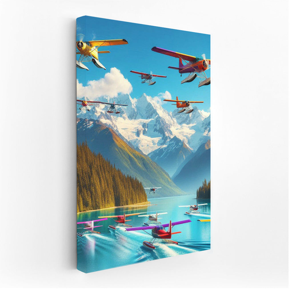 Seaplanes Over Mountain Peaks: An Aerial Adventure