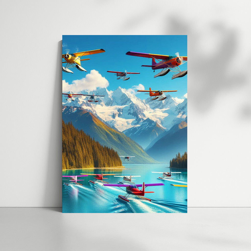 Seaplanes Over Mountain Peaks: An Aerial Adventure