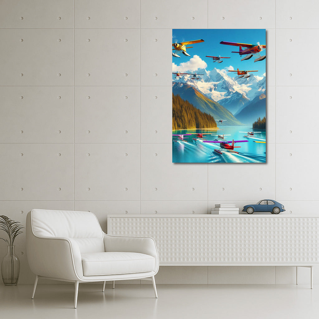 Seaplanes Over Mountain Peaks: An Aerial Adventure