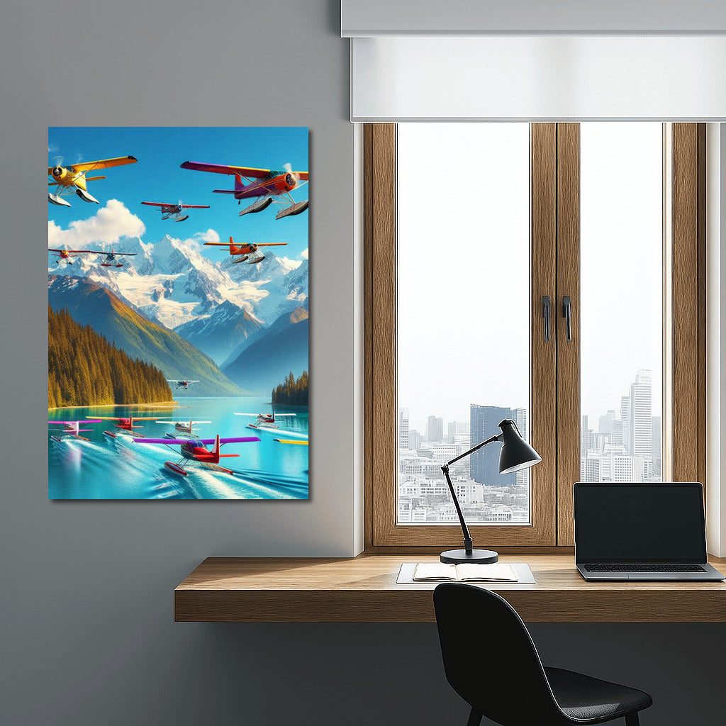 Seaplanes Over Mountain Peaks: An Aerial Adventure