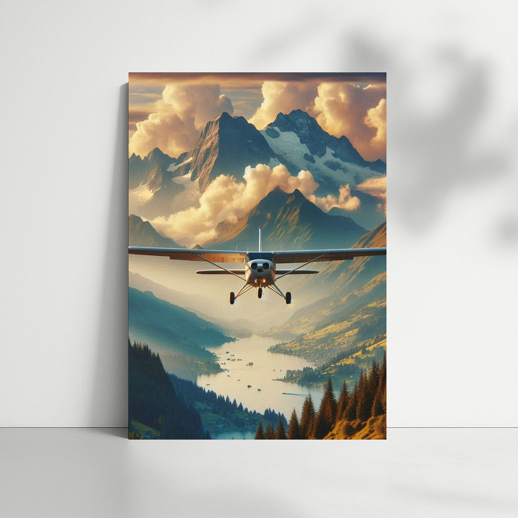 Seaplane Flight Over the Majestic Mountains
