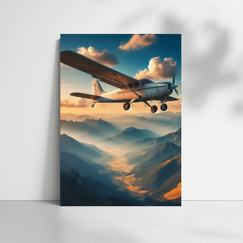 Freedom in the Clouds: Single Engine Airplane in Flight