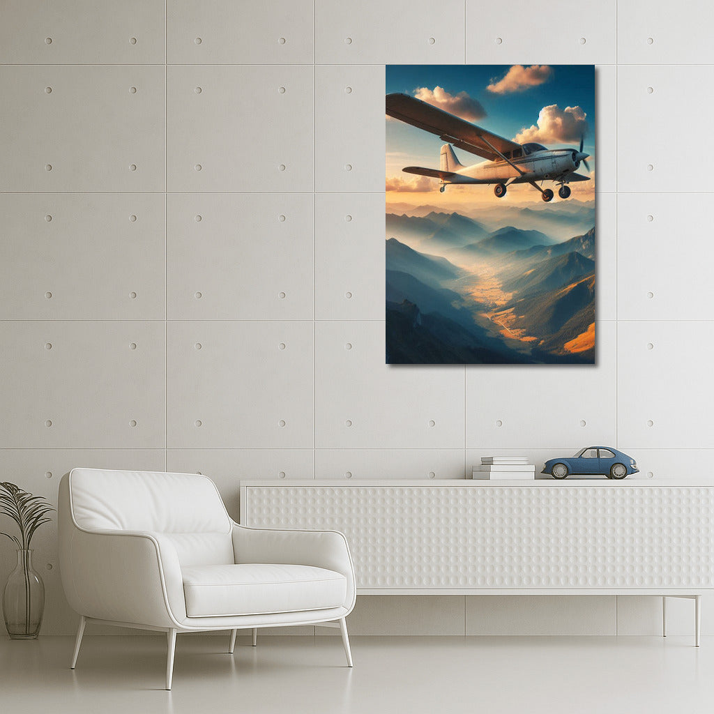 Freedom in the Clouds: Single Engine Airplane in Flight