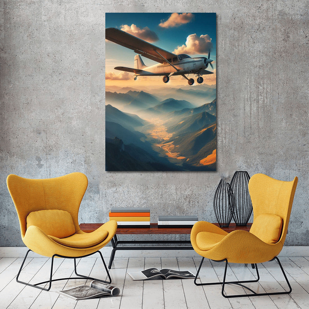 Freedom in the Clouds: Single Engine Airplane in Flight