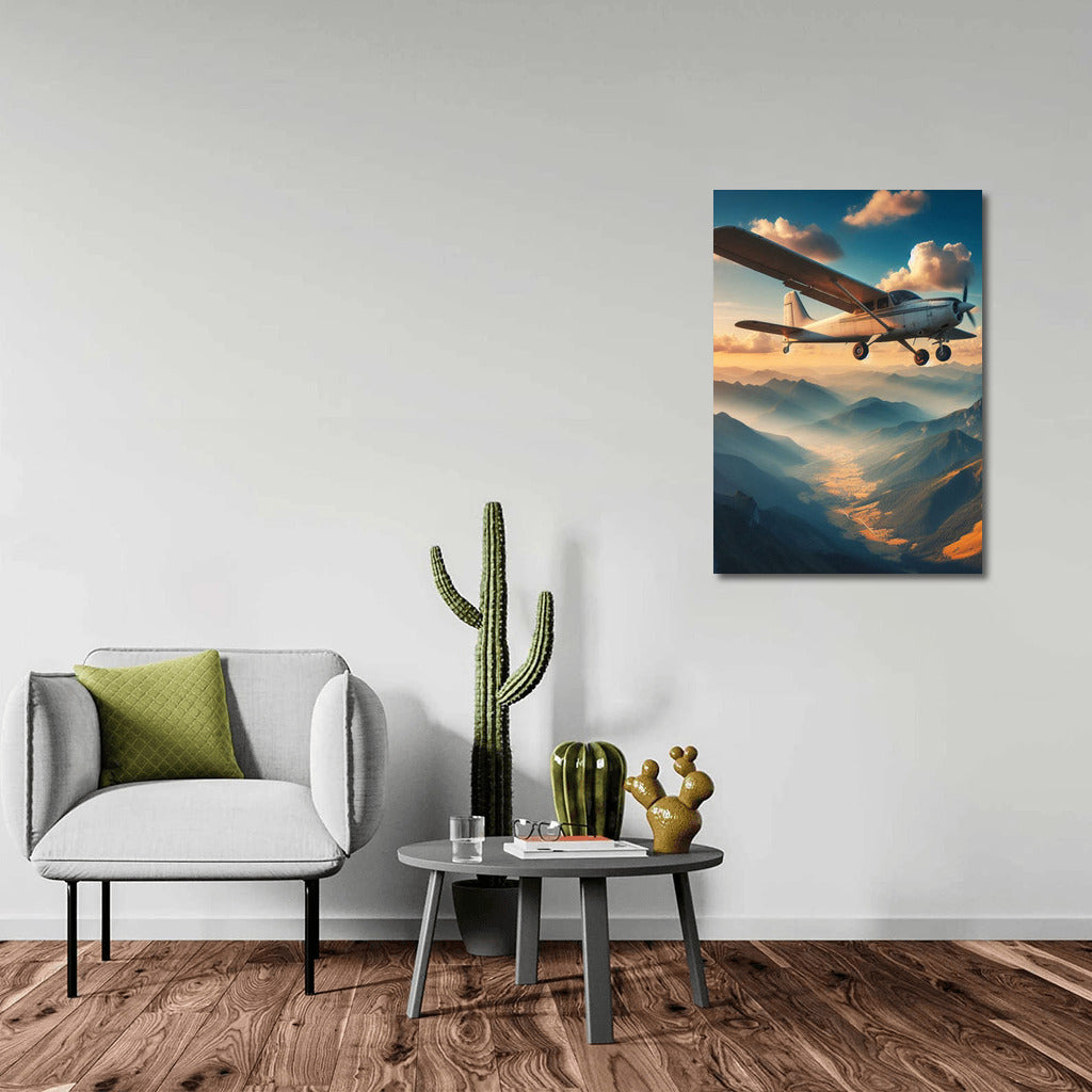 Freedom in the Clouds: Single Engine Airplane in Flight