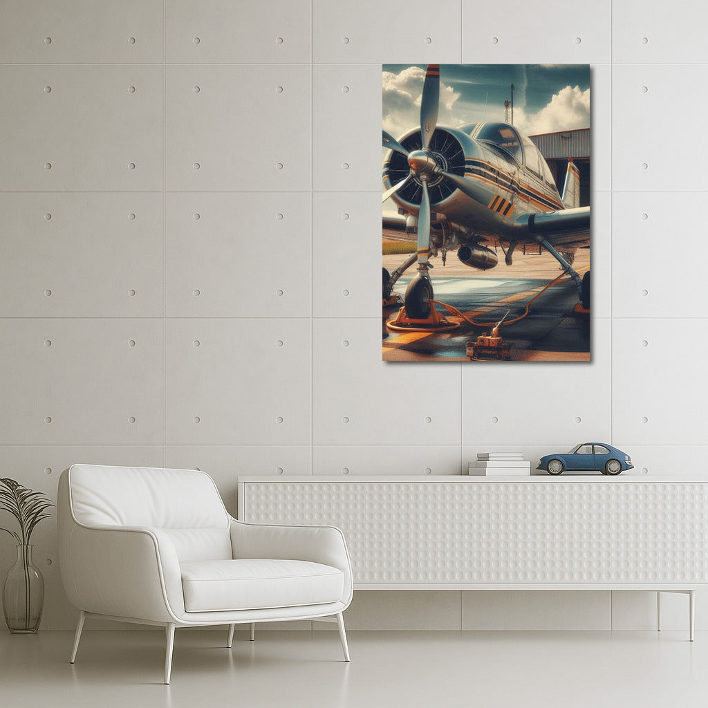 Freedom in Flight: Single Engine Airplane on the Runway