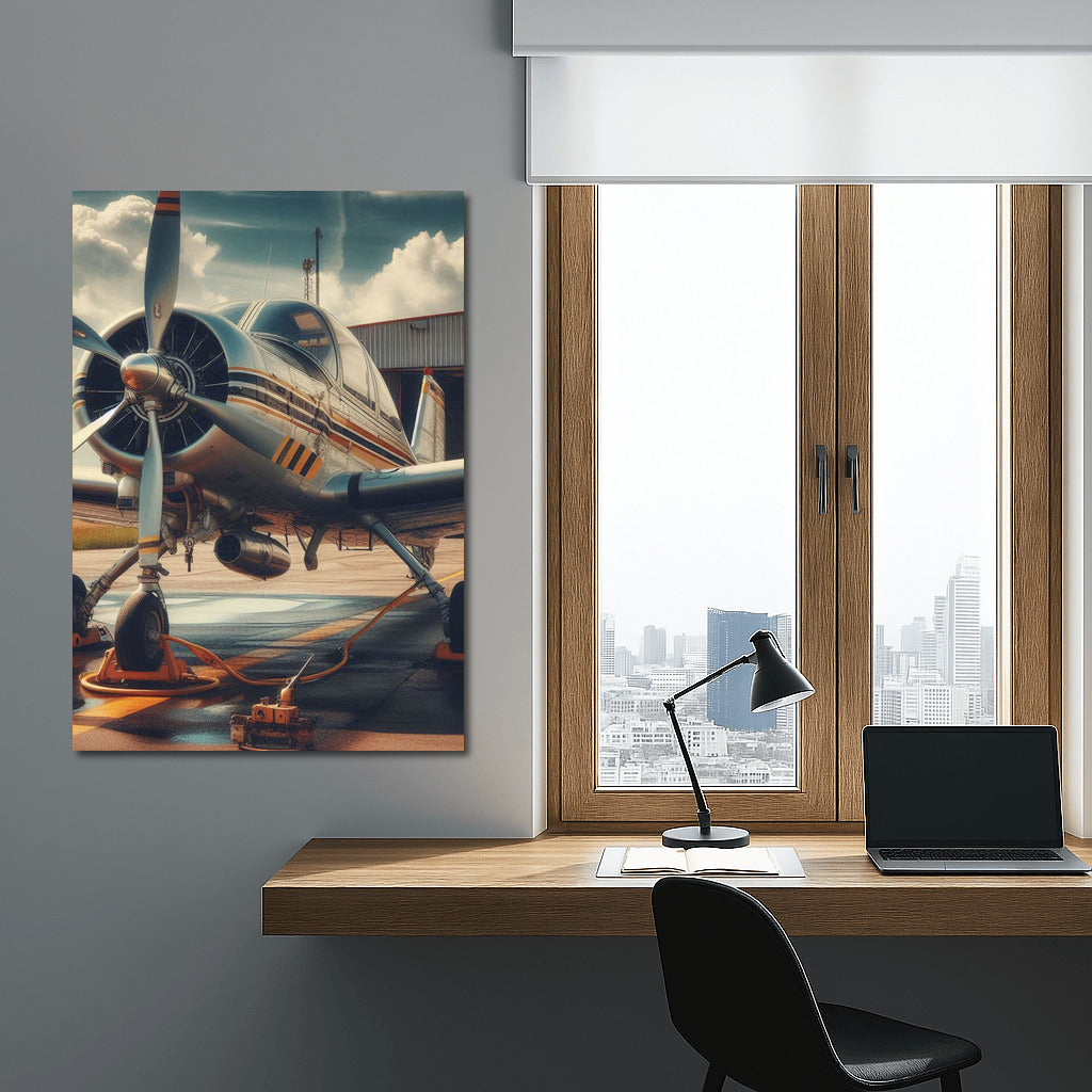 Freedom in Flight: Single Engine Airplane on the Runway